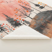 Couverture Sherpa Paysage Abstrait de Boho (13) (3/4)
