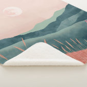 Couverture Sherpa Paysage Abstrait de Boho (7) (3/4)