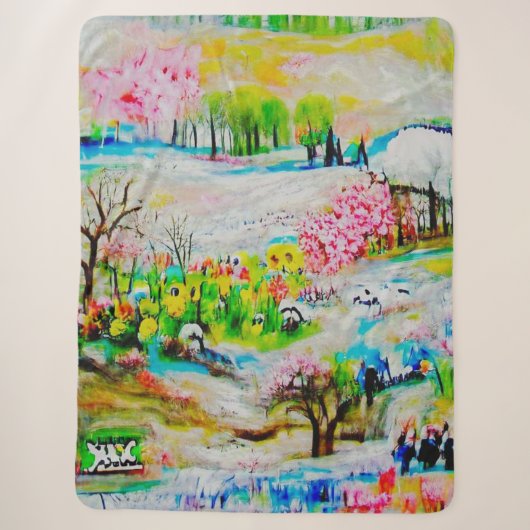 Couverture Sherpa Paysage d'aquarelle 2 (Devant)