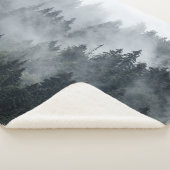 Couverture Sherpa Paysage de montagne Misty Style Vintage (3/4)