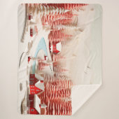 Couverture Sherpa Paysage d'hiver scandinave en 3D (Devant)