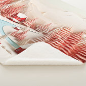 Couverture Sherpa Paysage d'hiver scandinave en 3D (3/4)