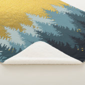 Couverture Sherpa Paysage d'or des arbres forestiers (3/4)