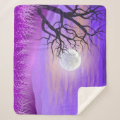 Couverture Sherpa Paysage naturel avec Arrière - plan pourpre (Devant)