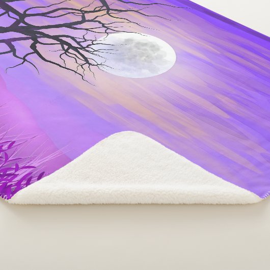 Couverture Sherpa Paysage naturel avec Arrière - plan pourpre (3/4)