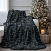 Couverture Sherpa Peace Hope Joy Velvet clair noir Sherpa Blanket