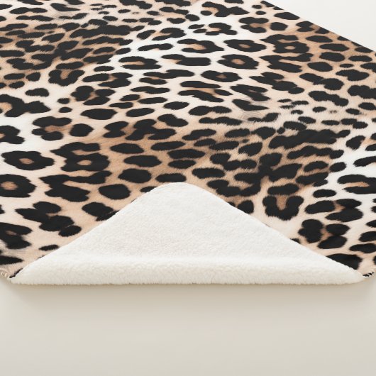 Couverture Sherpa Peach Black Cream Leopard (3/4)