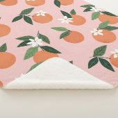 Couverture Sherpa Peach Orange Juice Motif (3/4)
