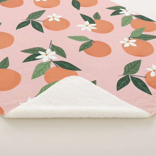 Couverture Sherpa Peach Orange Juice Motif (3/4)