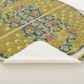 Couverture Sherpa Peacock Art Nouveau Style rond design complexe (3/4)