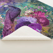 Couverture Sherpa Peacock Feaths Peacocks Élégante Blanche tendance (3/4)