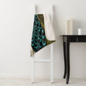 Couverture Sherpa Peacock Fine Art Bird Nouveau (En situation)
