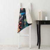 Couverture Sherpa Peacock Garden Wallpaper Art (En situation)