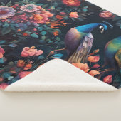 Couverture Sherpa Peacock Garden Wallpaper Art (3/4)