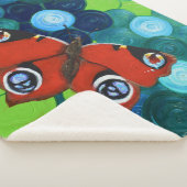 Couverture Sherpa Peacock Papillon peint (3/4)