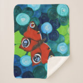 Couverture Sherpa Peacock Papillon peint (Devant)