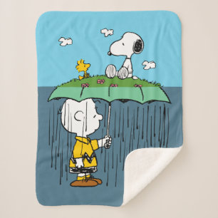 Couverture Sherpa Peanuts Jour Ensoleillé Jour Pluvieux Moitié & M