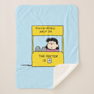 Couverture Sherpa Peanuts Lucy & the Doctor Is In