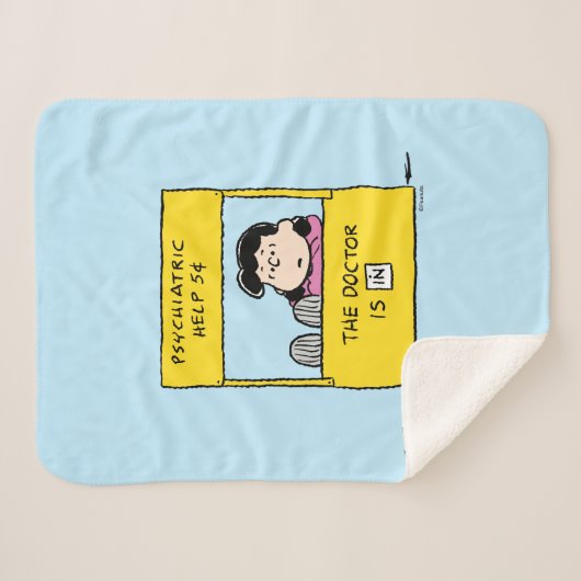 Couverture Sherpa Peanuts | Lucy & the Doctor Is In (Devant (Horizontal))