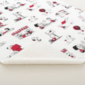 Couverture Sherpa PEANUTS | Motif rouge et noir (3/4)