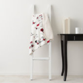 Couverture Sherpa PEANUTS | Motif rouge et noir (En situation)