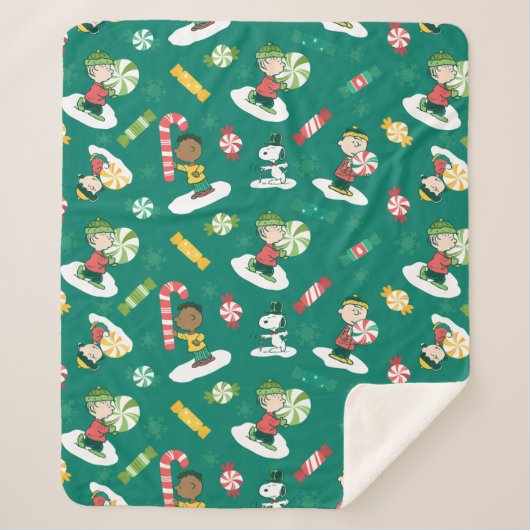 Couverture Sherpa Peanuts Pepperment Dreams Motif de vacances (Devant)