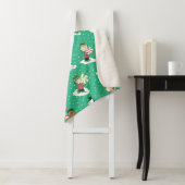 Couverture Sherpa Peanuts Peppermint Dreams Snowflake Motif (En situation)