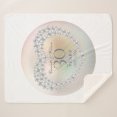 Couverture Sherpa Pearl 30e Mariage Anniversaire Chic Elegant (Devant (Horizontal))