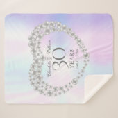 Couverture Sherpa Pearl 30e Mariage Anniversaire Chic Elegant (Devant (Horizontal))