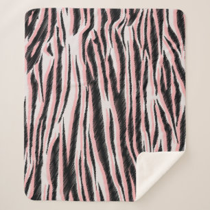 Couverture Sherpa Peau animale Abstraite Impression sans joint