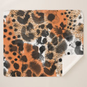 Couverture Sherpa Peau animale : motif léopard créatif. (Devant (Horizontal))