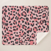 Couverture Sherpa Peau léopard : texture vintage et transparente (Devant (Horizontal))