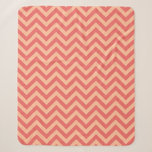 Couverture Sherpa Pêche et canneberge Chevron (Devant)