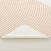 Couverture Sherpa Pêches Rayures Blanches (3/4)