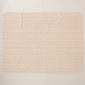 Couverture Sherpa Pêches Rayures Blanches (Devant (Horizontal))
