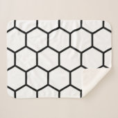 Couverture Sherpa Peigne blanche et noire (Devant (Horizontal))