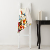 Couverture Sherpa Peint Е légant & Délicat Fleurs d'été colorées (En situation)