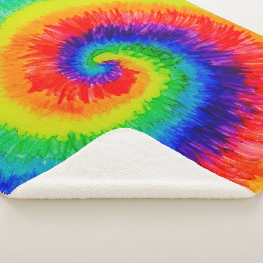 Couverture Sherpa Peinture à l'encre d'alcool à l'arc-en-ciel (3/4)