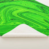 Couverture Sherpa Peinture à l'huile verte abstrait arrière - plan. (3/4)