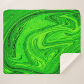 Couverture Sherpa Peinture à l'huile verte abstrait arrière - plan. (Devant (Horizontal))