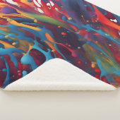 Couverture Sherpa peinture Abstraite (3/4)