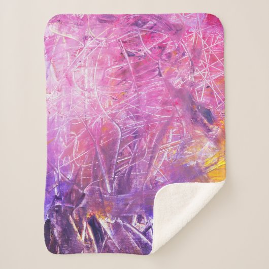 Couverture Sherpa Peinture Abstraite (Devant)
