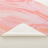 COUVERTURE SHERPA PEINTURE ABSTRAITE BLEUE ET BLANCHE (3/4)