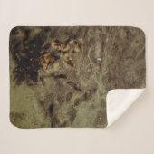 Couverture Sherpa Peinture abstraite Brown et noire (Devant (Horizontal))