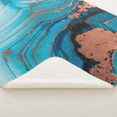 Couverture Sherpa Peinture abstraite de luxe en encre d'alcool (3/4)