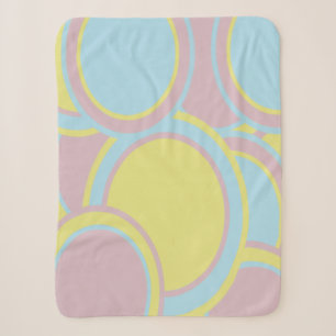 Couverture Sherpa Peinture Abstraite Pastel moderne