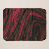 Couverture Sherpa Peinture abstraite rouge et noire (Devant (Horizontal))