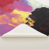 Couverture Sherpa Peinture Abstraite. Style art tendance. Couleur br (3/4)