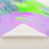 Couverture Sherpa peinture acrylique dessinée à la main par un arriè (3/4)