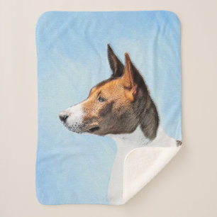 Couverture Sherpa Peinture Basenji - Belle Art Original